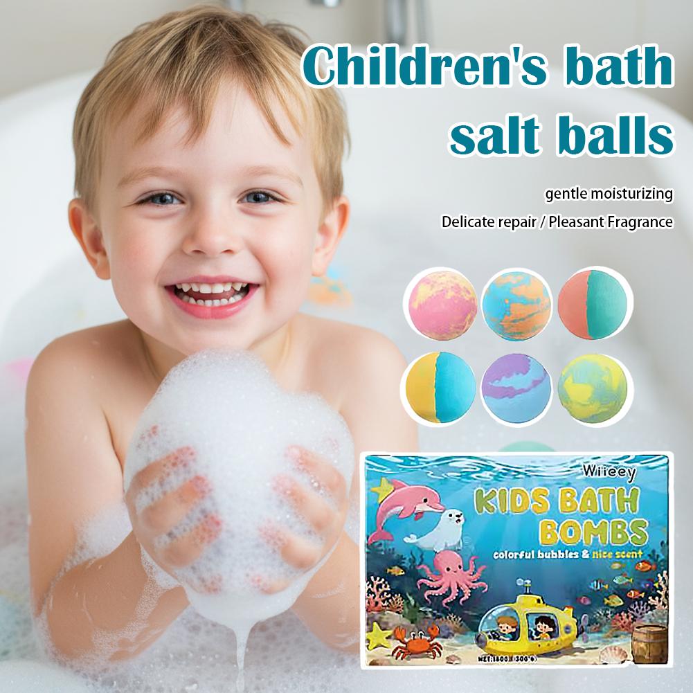 Bath Salts - 6Pcs 어린이 버블 목욕 폭탄 세트