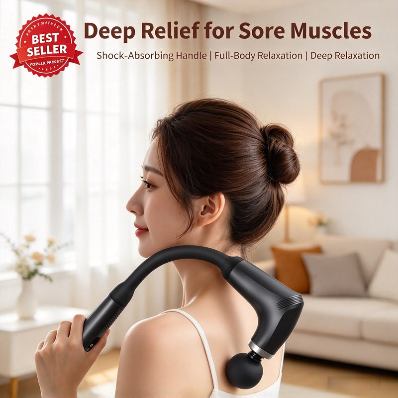 스마트 전기 마사지건, 휴대용 심부 조직 마사지기, 간 - Massage Gun 리뷰 및 가격