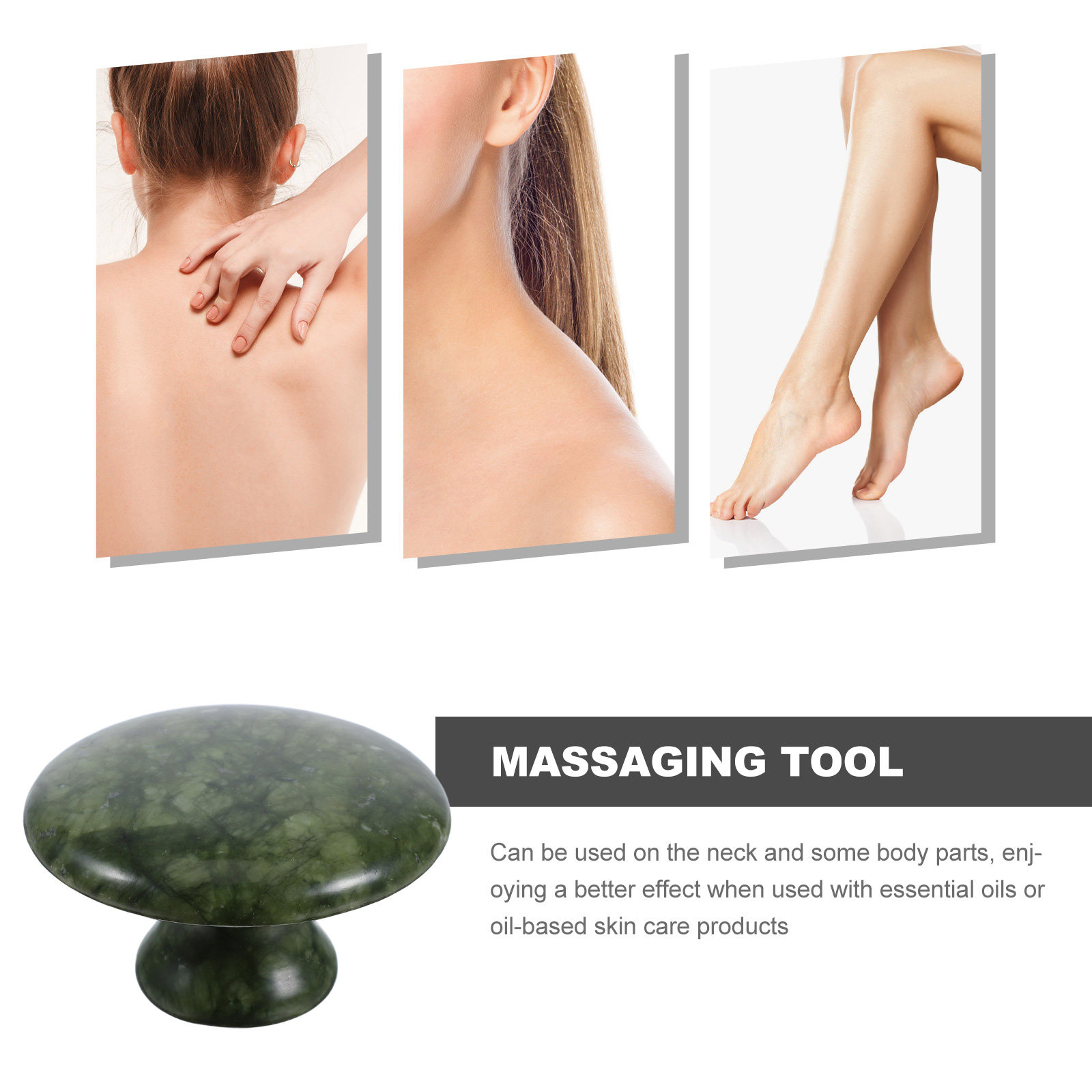 버섯 모양의 옥 마사지 스톤, 부드러운 질감의 구아샤  - Spa Massager 리뷰 및 가격