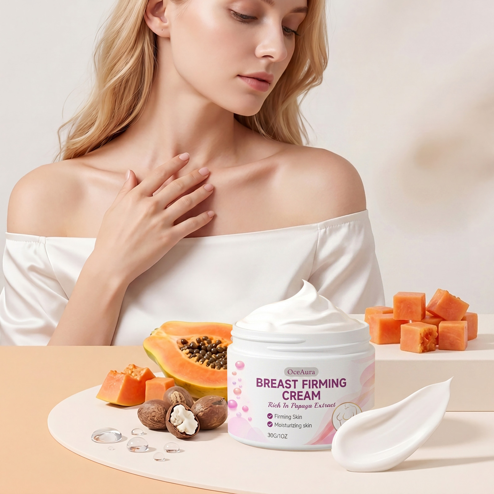 파파야 추출물 가슴 케어 크림, 탄력있는 피부 보습,  - Spa Massager 리뷰 및 가격