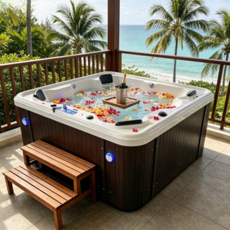 아크릴 월풀 온수 욕조 스파 자쿠지 마사지 욕조 야외용 - Hot Tub 리뷰 및 가격