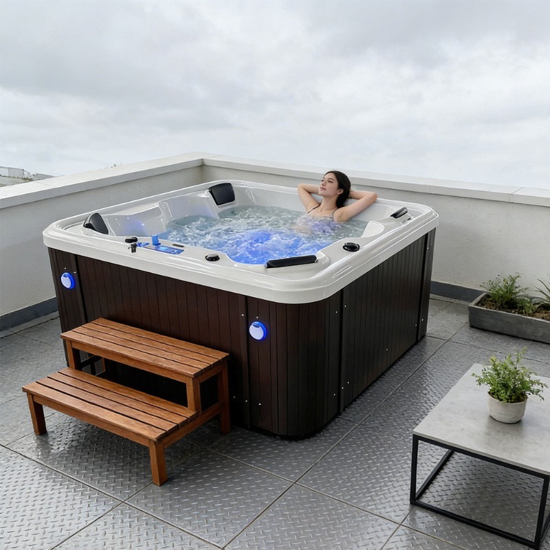 마사지 욕조 아크릴 월풀 스파 핫텁 자쿠지 야외 4인용 - Hot Tub 리뷰 및 가격