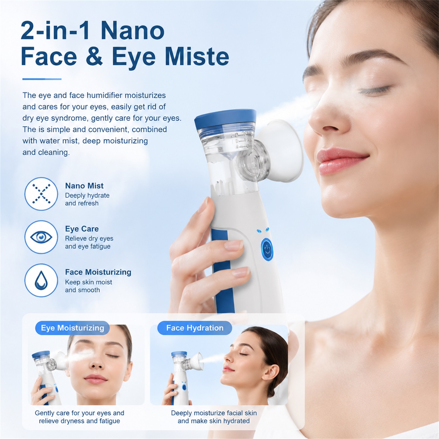 휴대용 페이셜 나노 미스터 휴대용 수분 공급 가습기,  - Face Steamer 리뷰 및 가격
