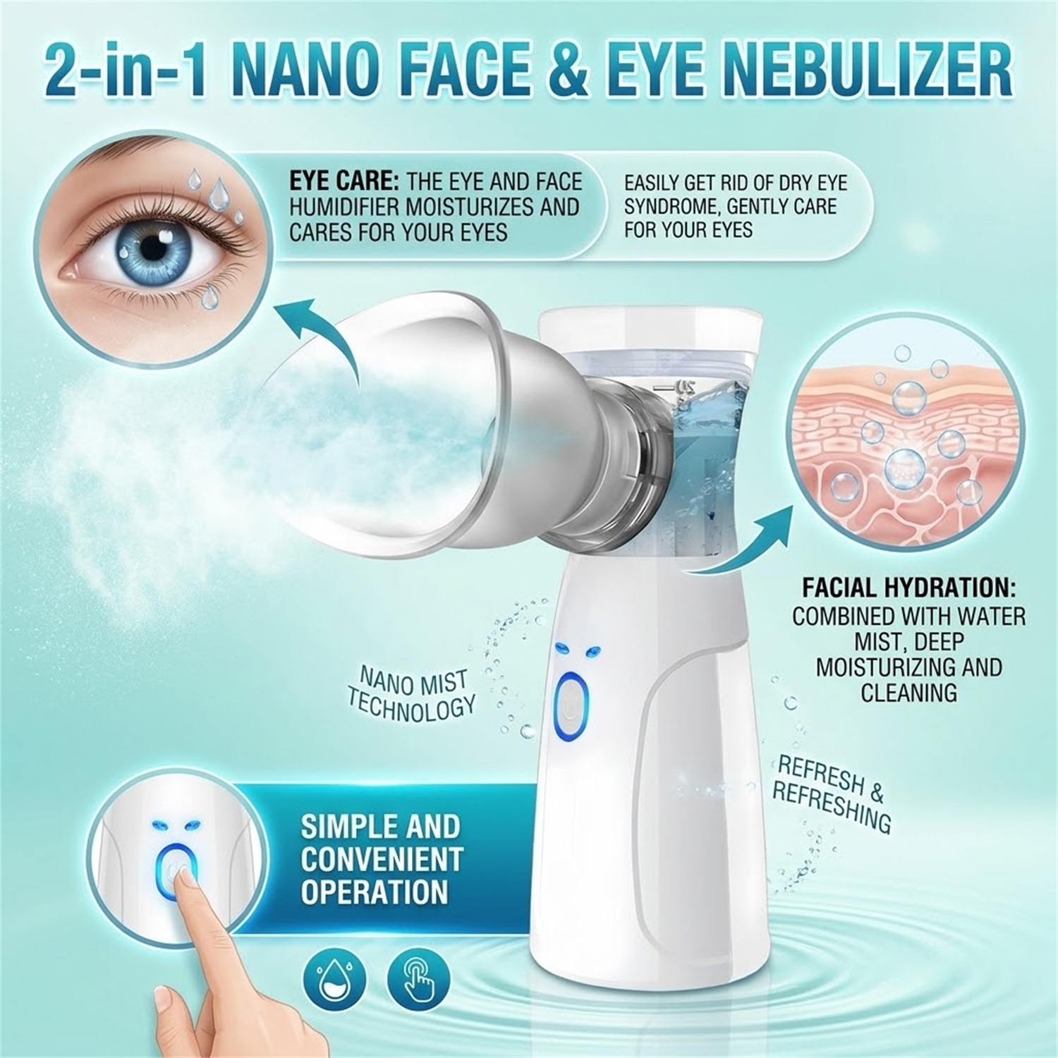 휴대용 페이셜 나노 미스터 휴대용 수분 공급 가습기,  - Face Steamer 리뷰 및 가격